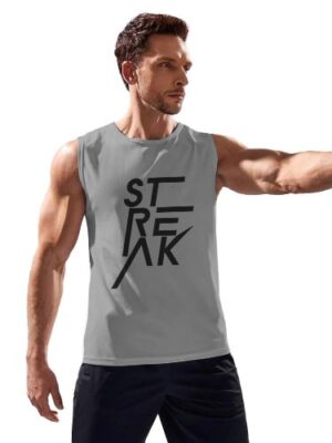 3Colours RGB Men's Active Wear Sleeveless Tank top, Gym Vest, Leisure wear -Streak CCUT