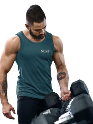 3Colours RGB Men's Active Wear Sleeveless Tank top, Gym Vest, Leisure wear -NCUT RGB