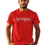 3colors Men's Cotton Solid Round Neck Regular Fit T-Shirt Spark Red