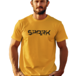 3colors Men's Cotton Solid Round Neck Regular Fit T-Shirt Spark Yellow