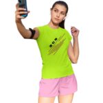 3Colours RGB Women Round Neck Dry Fit Gym Sports T-Shirt-CROSSLINE Run