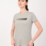 3Colours RGB Womens Round Neck Dry Regular Fit Gym Sports Printed Girls T-Shirt-MULTILINE