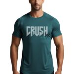 3Colours RGB Men's Polyester T-Shirt, Quick-Dry Athletic Fit, Gym and Sports Activewear, Crush Design