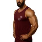 3Colours RGB Men's Active Wear Sleeveless Tank top, Gym Vest, Leisure wear Atheletic Fit NCUT-GYMRAT