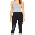 3Colors Proactive Women’s Yoga Capri | High Stretch 3/4 Workout Leggings | Quick Dry, Snug Fit, Elastic Waist, Polyester Elastane Activewear-Spark