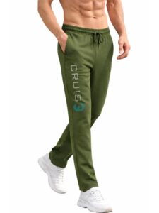 3Colors Men’s Cotton Track Pants | Regular Fit Trackpant for Gym, Running Elastic Waist with Drawstring-Cruise