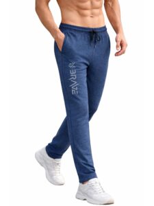 3Colors Men’s Slim Fit Track Pants | Cotton Blend Joggers for Gym, Running Elastic Waist with Drawstring-Track Pant-Brave