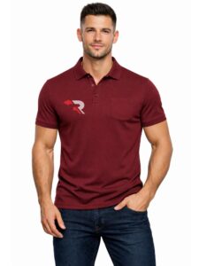 3Colors Men’s Solid Polo T-Shirt | Premium Cotton Blend | Slim Fit Casual Wear with Chest Pocket | Short Sleeve Collared T-Shirt- Polo RACERX