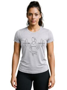 3Colors Women’s Gym Workout T-Shirt – Fitness Graphic Print Athletic Tee – Slim Fit Sports Top for Running, Training & Yoga-THUMBELS Girls