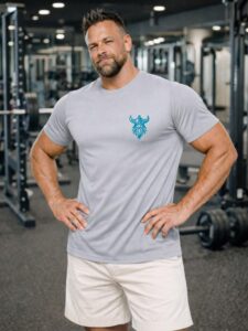 3Colors Men’s Athletic Fit Active T-Shirt | Breathable Gym & Workout Training Tee | Quick Dry Sports Wear for Running & Fitness-Vikings Knife