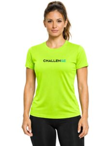 3Colors Women’s Active T-Shirt | Quick Dry Sports Tee | Breathable Stretch Workout Top for Running, Training & Fitness | Slim Fit Performance Wear-Challenge
