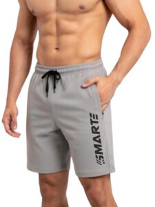 3Colors Men’s Gym Workout Shorts with Zipper Pocket | Quick Dry Active Shorts | Stretch Training Running Shorts for Fitness & Sports-SMART