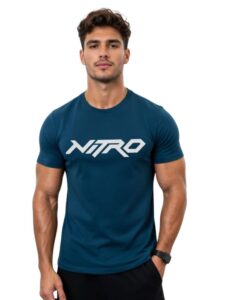 3Colors Men's Active Polyester T-Shirt | Quick Dry Gym Wear | Stretch Sports Tee for Workout, Running, Training | Slim Fit Performance T Shirt-Nitro