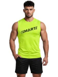 3Colors Men’s Sleeveless Gym Vest – Quick Dry Athletic Workout Tank Top, Stretch Fit Bodybuilding Training T-Shirt for Gym, Running & Sports-CCUT SMART