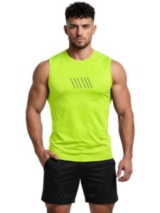 3Colors Men’s Sleeveless Gym Vest – Quick Dry Athletic Workout Tank Top, Stretch Fit Bodybuilding Training T-Shirt for Gym, Running & Sports-CCUT Dominate