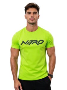 3Colors Men's Active Polyester T-Shirt | Quick Dry Gym Wear | Stretch Sports Tee for Workout, Running, Training | Slim Fit Performance T Shirt-Nitro