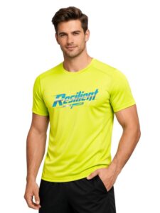 3Colors Men's Gym T-Shirt | Active Polyester Quick Dry Sports Tee | Breathable Stretch Workout, Running & Training T shirt-Resilience