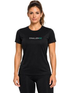 3Colors Women’s Active T-Shirt | Quick Dry Sports Tee | Breathable Stretch Workout Top for Running, Training & Fitness | Slim Fit Performance Wear-Challenge