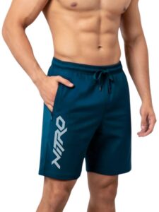 3Colors Men’s Gym Workout Shorts with Zipper Pocket | Quick Dry Active Shorts | Stretch Training Running Shorts for Fitness & Sports-Nitro