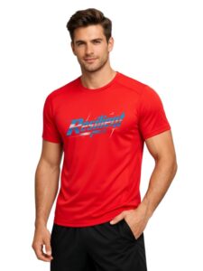 3Colors Men's Gym T-Shirt | Active Polyester Quick Dry Sports Tee | Breathable Stretch Workout, Running & Training T shirt-Resilience