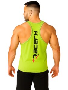 3Colors Men's Gym Vest | Sleeveless Tank Top for Workout, Bodybuilding & Sports | Y-Back Stringer Athletic Fit Racerback -RB Cut RACEX