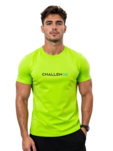 3Colors Men's Active Polyester T-Shirt | Quick Dry Gym Wear | Breathable Stretch Sports Tee for Workout, Running & Training | Slim Fit Performance T-Shirt-Challenge