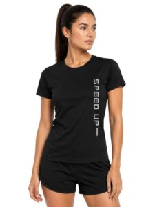 3Colors Women’s Dry Fit Active Sports T-Shirt | Quick Dry Gym Workout Tee | Running & Training Wear-Speed UP