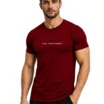 3Colors Men’s Active Polyester T-Shirt | Quick Dry Gym Workout Tee | Stretch Sports Round Neck Running T-Shirt-Fuel Energy