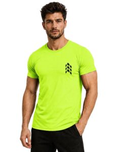 3Colors Men’s Active Polyester Sports T-Shirt | Quick Dry Gym Wear | Lightweight Activewear for Gym, Running & Training-Thunder Strike