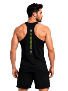 3Colors Men's Gym Vest | Quick Dry Activewear Tank Top | Sleeveless Workout Vest for Gym, Running, Training & Fitness-Energize