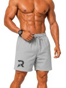 3Colors Men’s Quick Dry Gym Shorts | Lightweight Sports Running Shorts with Drawstring & Pockets | Workout Training Activewear-RLOGO