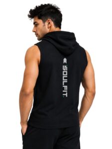 3Colors Men's Sleeveless Gym Hoodie Quick Dry Hooded Tank Top - SOULFIT