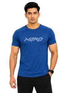 3Colors Men's Snowfall Raglan Sleeve Polyester Gym Workout Tee-Nitro