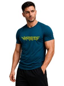 3Colors Men's Active Polyester Gym & Running Sports T-Shirt -VINTTEES