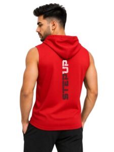 3Colors Men's Sleeveless Gym Hoodie Quick Dry Hooded Tank Top - STEPUP
