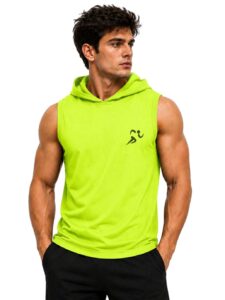 3Colors Men's Sleeveless Gym Hoodie Quick Dry Tank Top - Run Club ARW