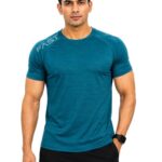 3Colors Men's Snowfall Raglan Sleeve Sports T-Shirt Polyester Gym Tee-Fast