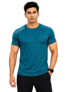 3Colors Men's Snowfall Raglan Sleeve Sports T-Shirt Polyester Gym Tee-Fast