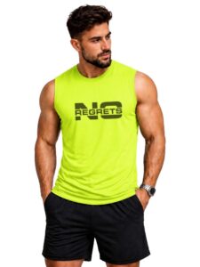3Colors Men's Sleeveless Gym Vest Tank Top-No Regrets