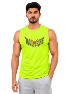 3Colors Men's Sleeveless Gym Vest Quick Dry Sports Tank Top-Wolverine