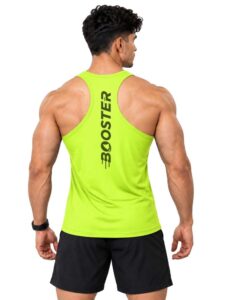 3Colors Men's Quick Dry RB Cut Gym Vest Sleeveless Sports Tank Top-Booster