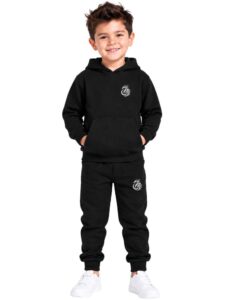 3Colors Kids Hoodie Sweatshirt & Joggers Sweat Pant 2 Piece Set for Boys & Girls-DRAGON