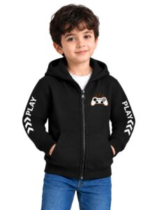 3Colors Kids Full Sleeve Cotton Printed Zip Hoodie Sweatshirt - GAME PLAY